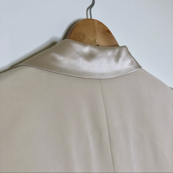 Bloomingdale's 100% Silk Champagne Beaded Silk Pantsuit - Picture 6 of 9